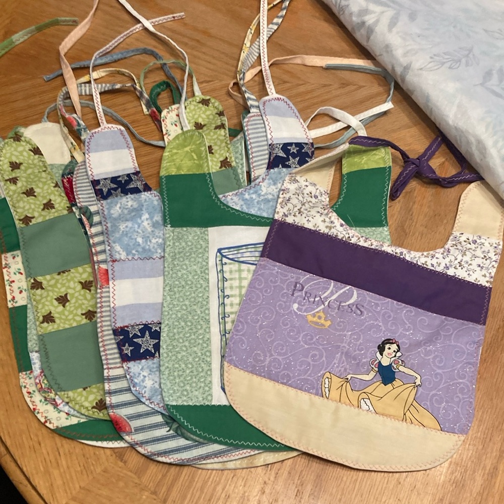 Colorful children’s handmade bibs